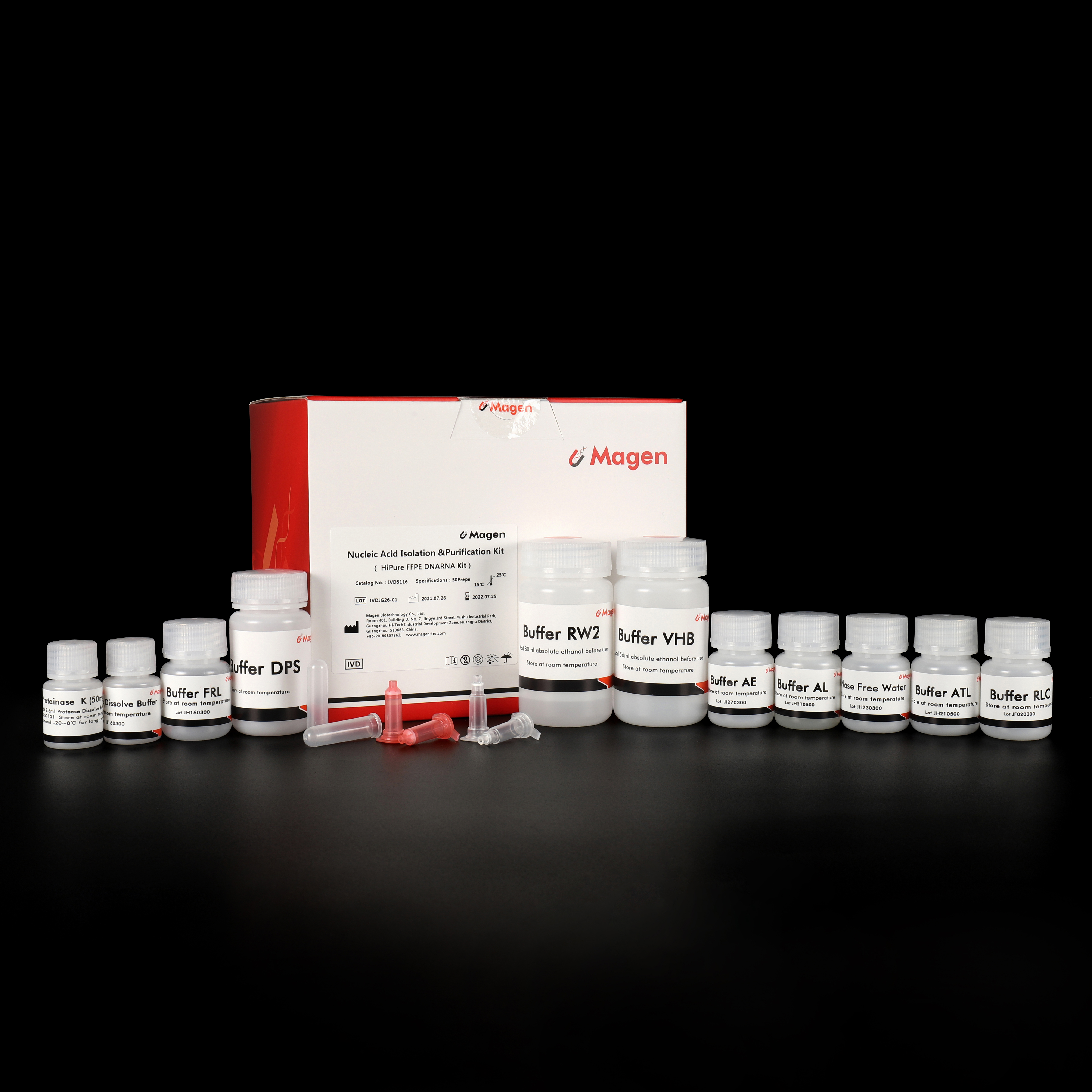 HiPure FFPE DNA/RNA Kit (ivd), IVD5116, co-Isolation DNA and RNA from FFPE Tissue sample