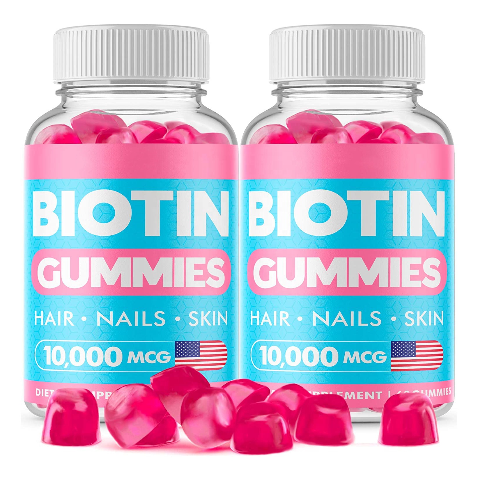 Amazon Hot Private Label Hair Growth Gummies Multi Vegan MultiVitamin with Omega-3  Folate  Vegan Collagen Biotin Gummy