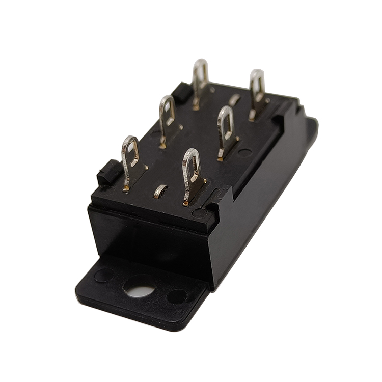 Nylon shell Black Electronic AC power switch 220VAC 110V Horizontal small PCB 6 pin 2 position Mini Slide Switch