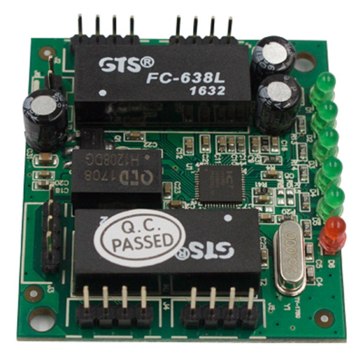 High Quality 5 Ports 4 Pin Header 10/100Mbps Ethernet Network Switch Pcb Circuit Board Pcba Module Card
