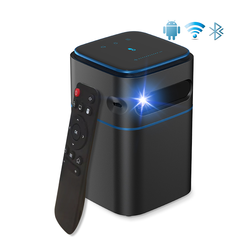 Новый дизайн WVGA 854*480 150 ANIS Lumens смарт-ТВ проектор с HDIM/USB Тип A/Wifi/BT беспроводной карманный проектор