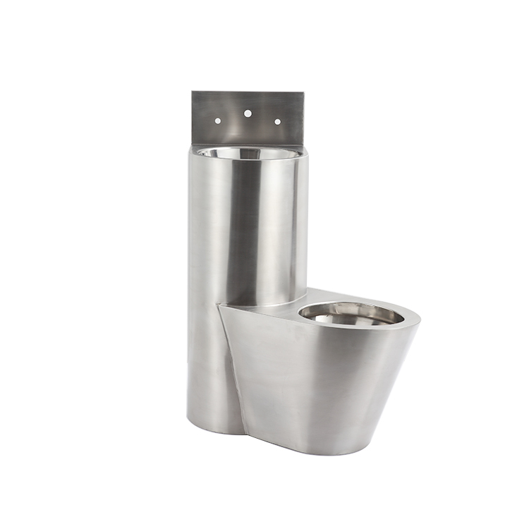 Factory Direct Sales Bathroom One Piece Stainless Steel Combination Toilet Pan