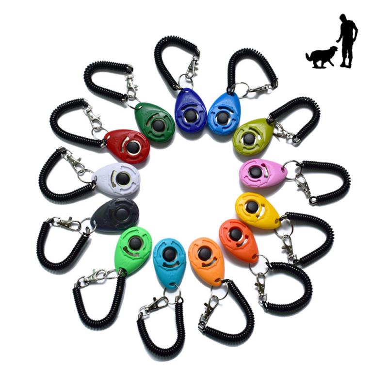 1 Piece New Pet Cat Dog Plastic Training Clicker With Adjustable Wrist Strap