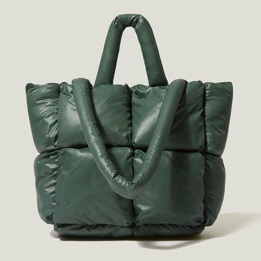 New Designer Fashion Trendy Puffer Quilted Tote Bags Waterproof Large Capacity Handbag for Women