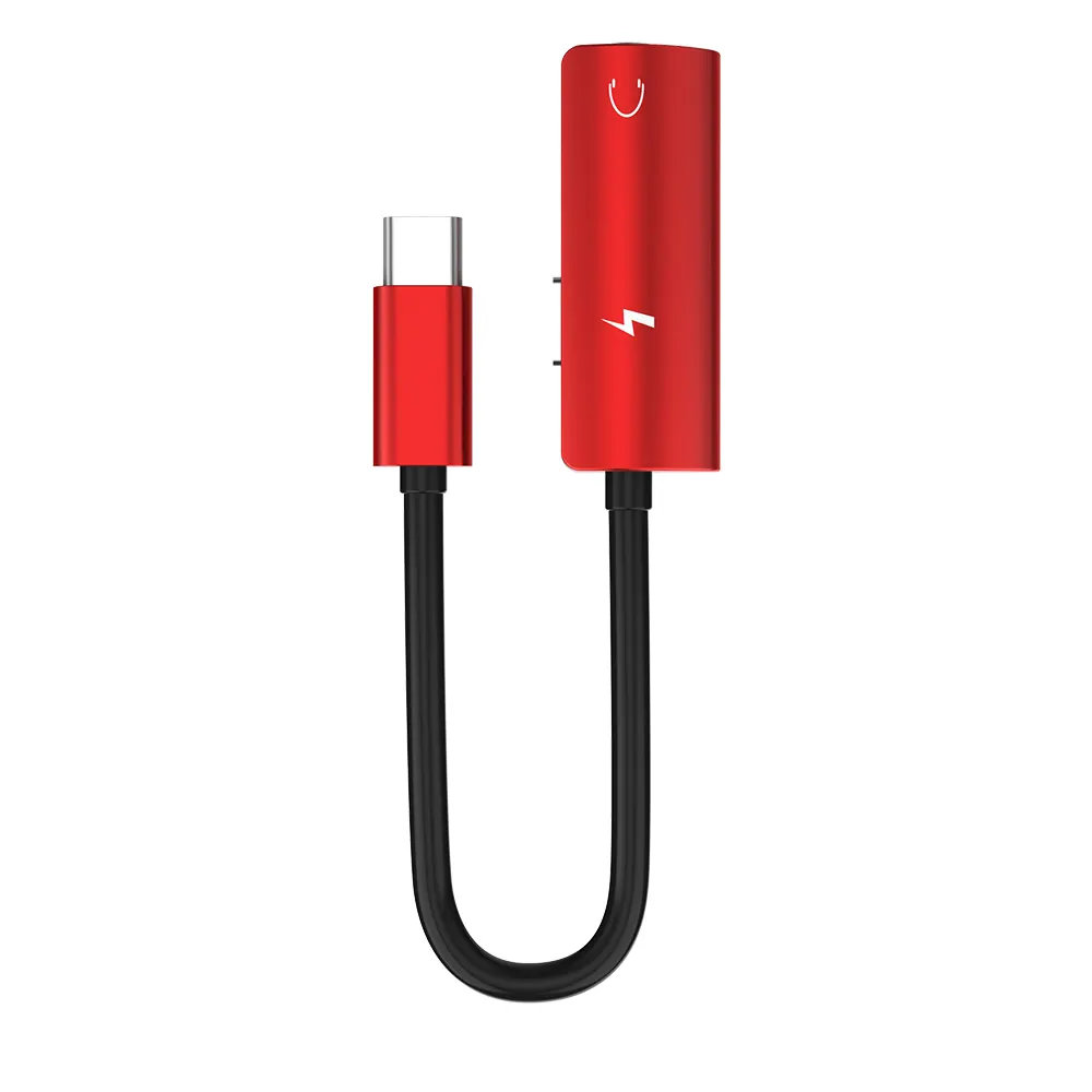 Type-C to 3.5mm Headphone Jack 2 in1 Adapter Connector Audio & Charge Adaptor