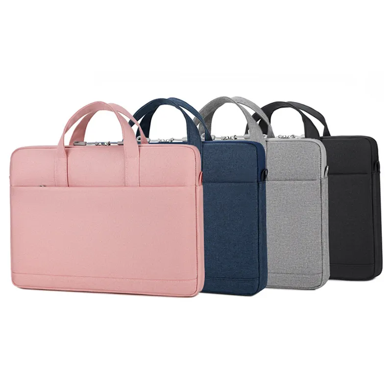 Hot sale 2 Way Briefcase Laptop Pc Shoulder Bags College Case Custom Eco Bulk Laptop Bags For Men Women
