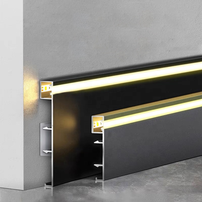 Hidden Lighting Concealed Led Bar Aluminum Profile Led Light Wall Skirting Baseboard