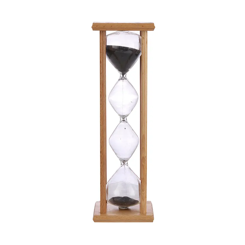 2022 new design elegant high quality metal desktop 30 mins sand clock for decoration wedding gift glass sand timer