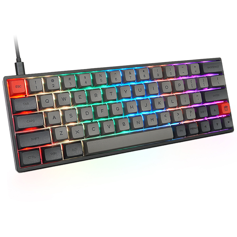 Заводская поддержка OEM ODM hotswap SK64 Gateron оптический переключатель беспроводные клавиши GSA pbt 60% Водонепроницаемая rgb клавиатура для игр