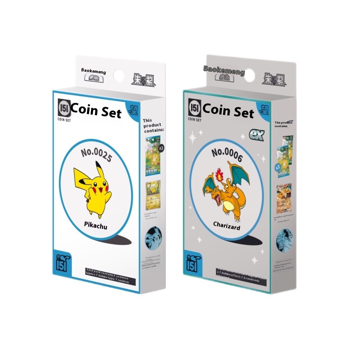 Wholesale New Collection 151 Coin Sets Pokémon Trading Card Game Simplified Chinese Collectible Card Hope Gift Sets