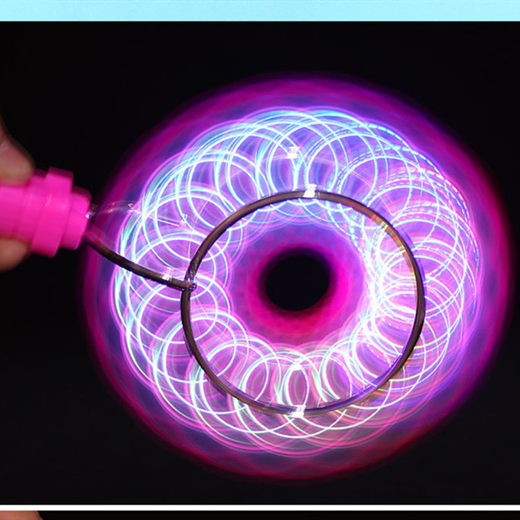 Magic Flying Spinner Magnetic Fantasy Rotating Magnetic Shining Camera Track Spinner Discus Beautiful Light Toy Boy LumiNous
