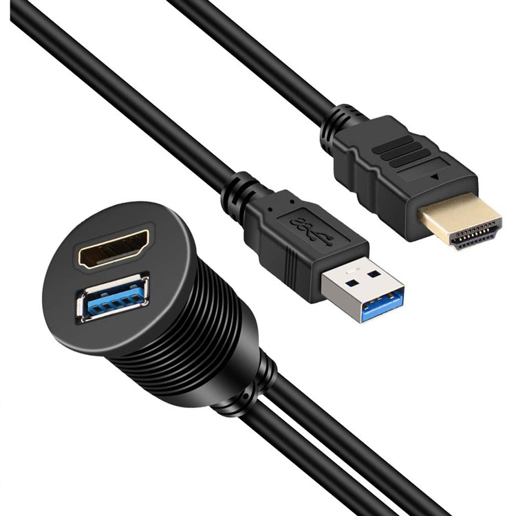 USB HD AV быстрая передача кабель USB3.0 и HD-MI расширение флеш приборная панель крепление кабеля для лодки, автомобиль, мотоцикл,