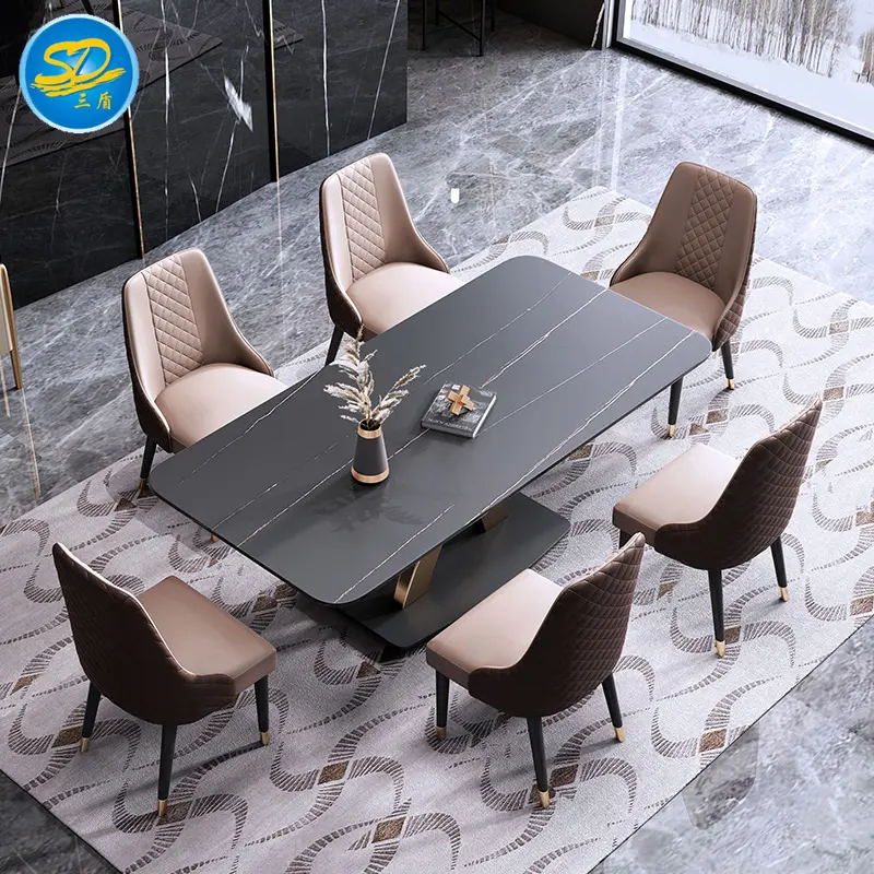 Marble Dining Table Set Hot Sale Dining Table Marble Simple Design Table Set