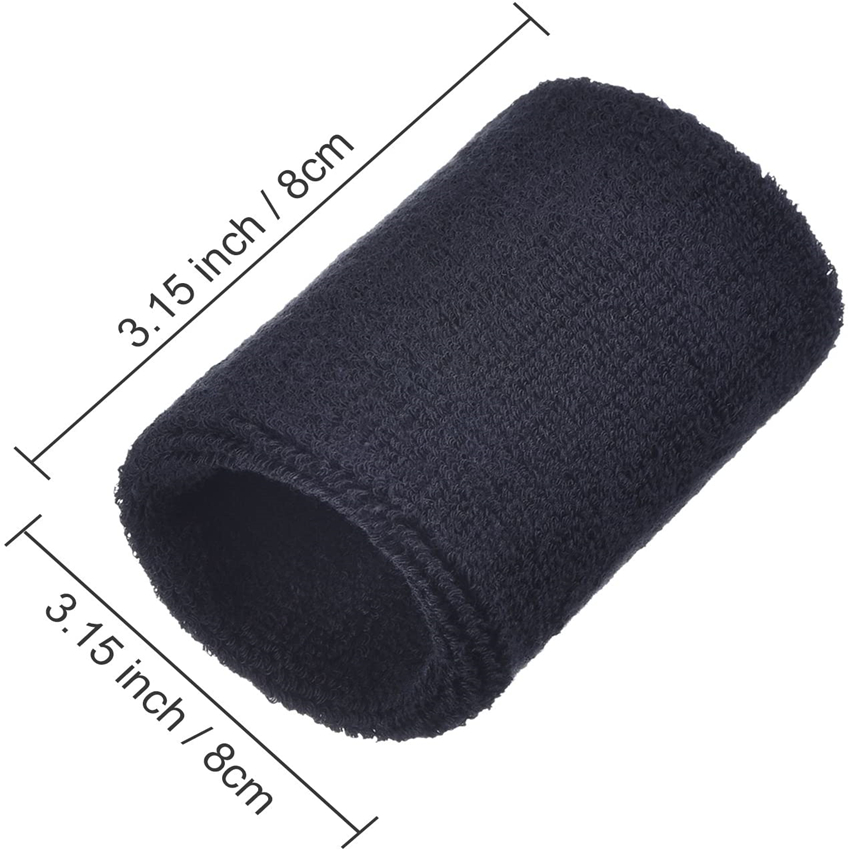 Wholesale custom logo elastic comfortable unisex color sport sweatbands wristbands