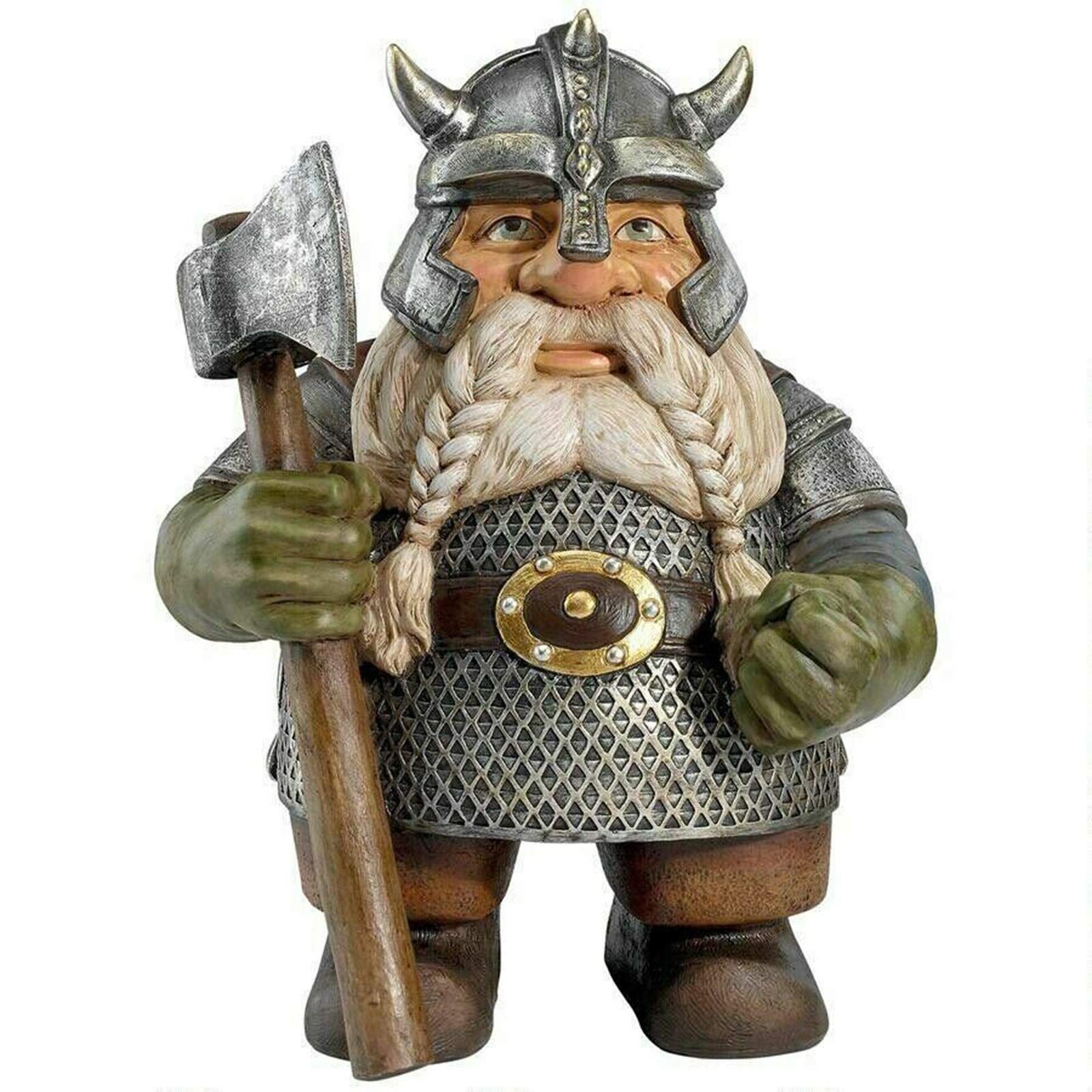 Viking Victor Norse Dwarf Garden Gnome Statue Ornaments Viking Garden Gnome Full Color Decoration for Home Yard Lawn