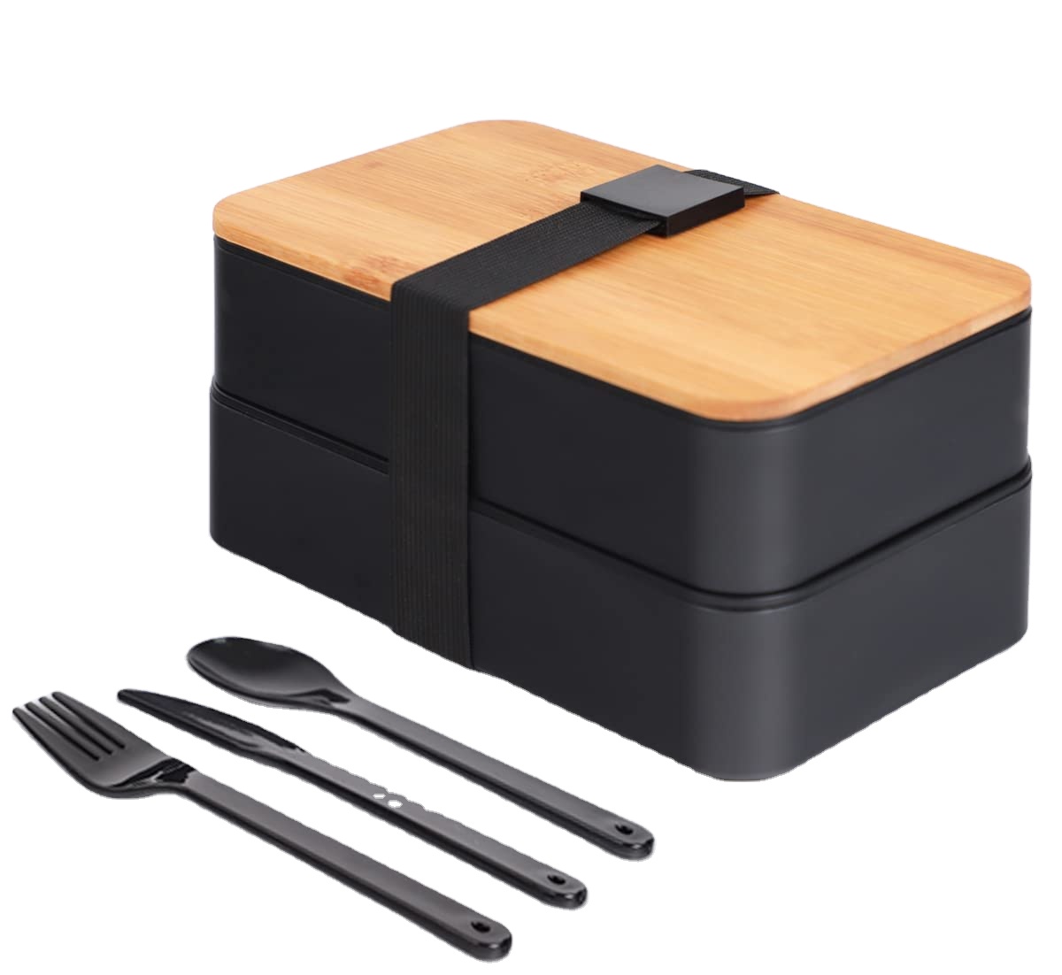 Пищевой контейнер, коробка для хранения еды, японский Ланч-бокс Bento с бамбуковой крышкой