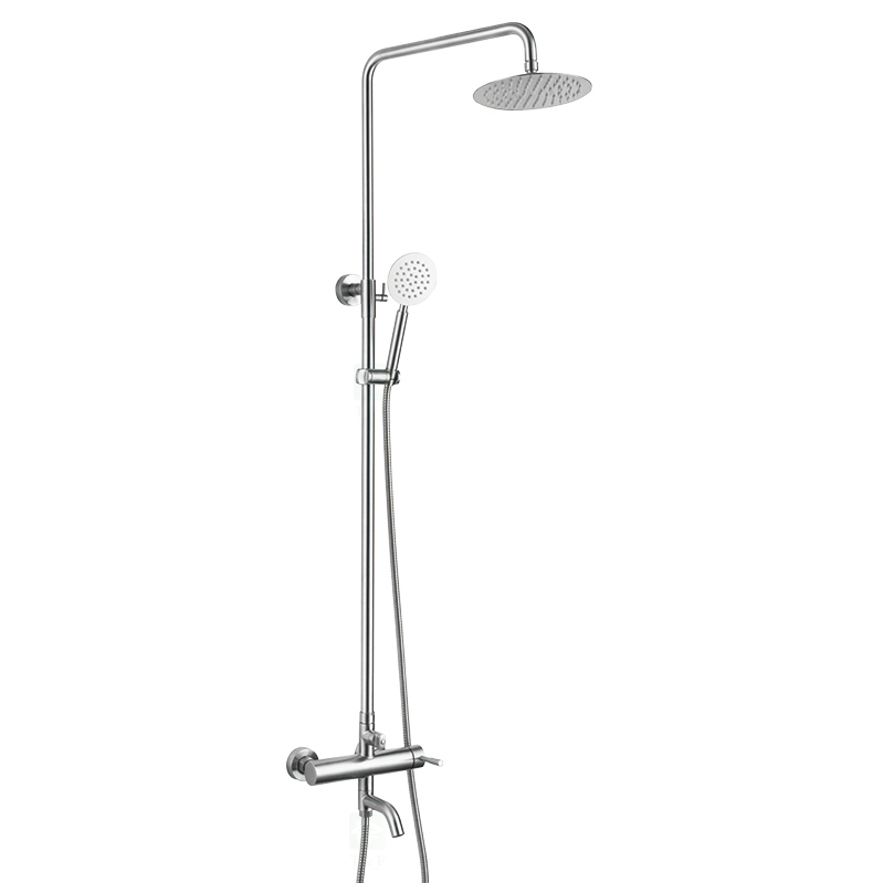 Hot Sale Wall Mounted Bathroom Shower Set Faucet Ceramic Style Brass Lead Surface Plate Solid Chrome Handle Feature Material