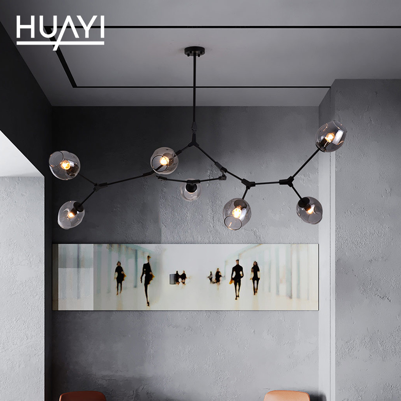 HUAYI Новое поступление, комнатный роскошный подвесной светильник E27 для гостиной, отеля, простая современная люстра