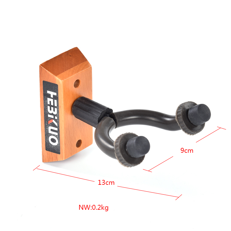 J-18 wholesale price tall guitar stand rubber guitar hook high quality wooden auto-lock guitar hooker