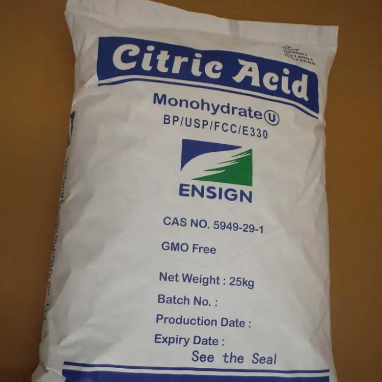 Citric acid E330 Citric acid monohydrate/anhydrous used as the acidulant in the making of soda,candy,can,jam,juice and so on