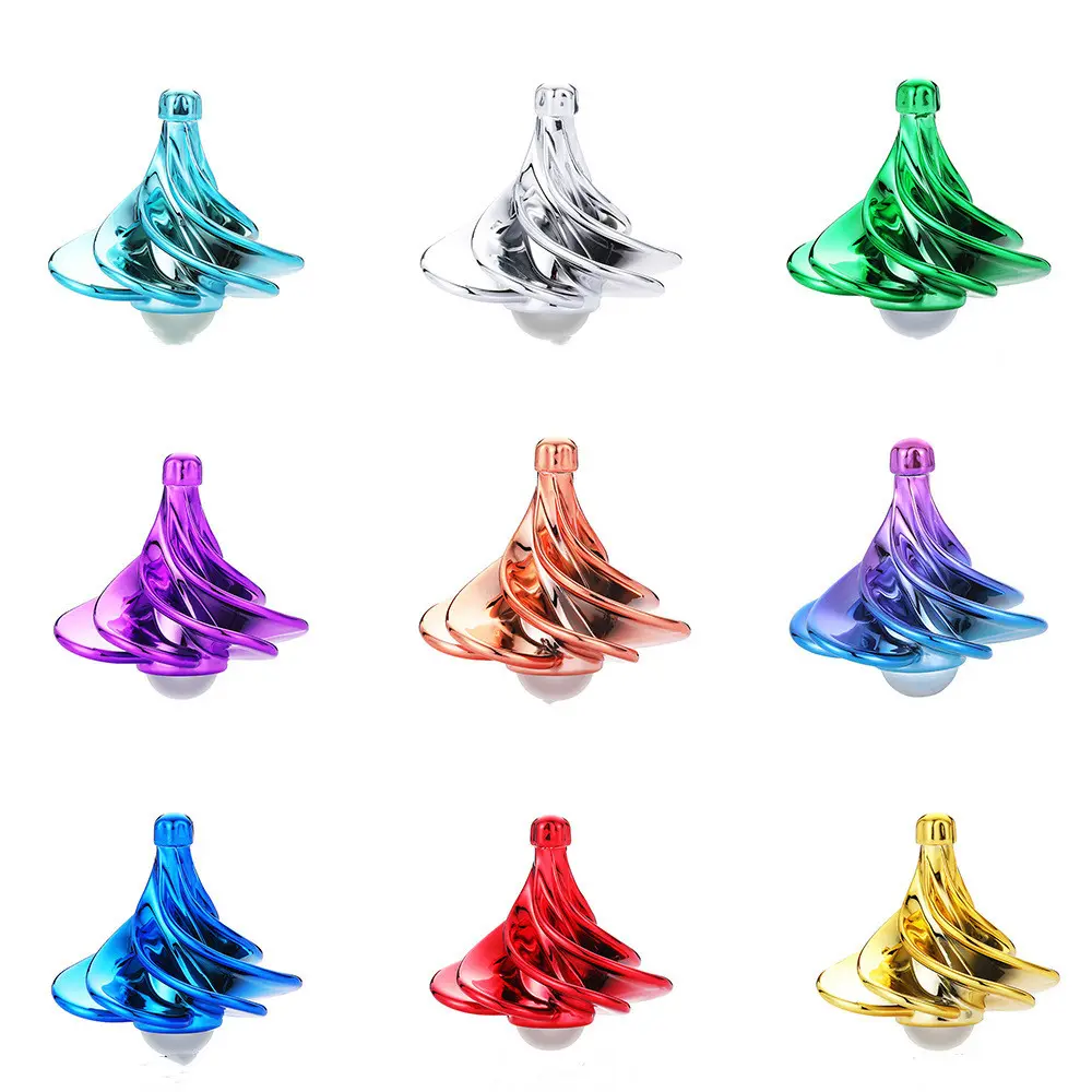 TikTok New Funny Pneumatic Wind Gyro Venting Toys Children Adult Desktop Magnetic Spinning Top Gyro Colorful Stress Relief Toys
