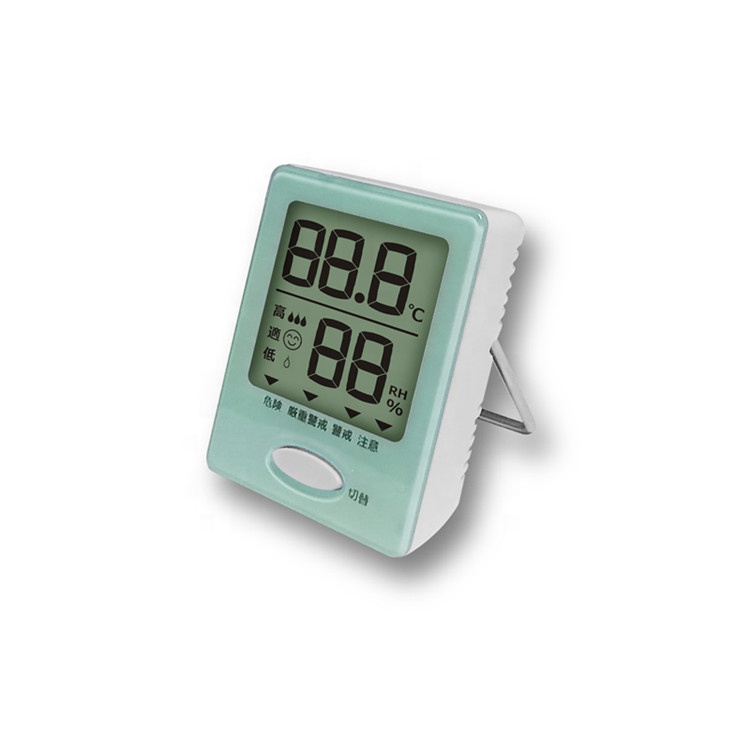 Portable indoor green color smart temperature digital industrial electronic hygrometer wireless thermometer