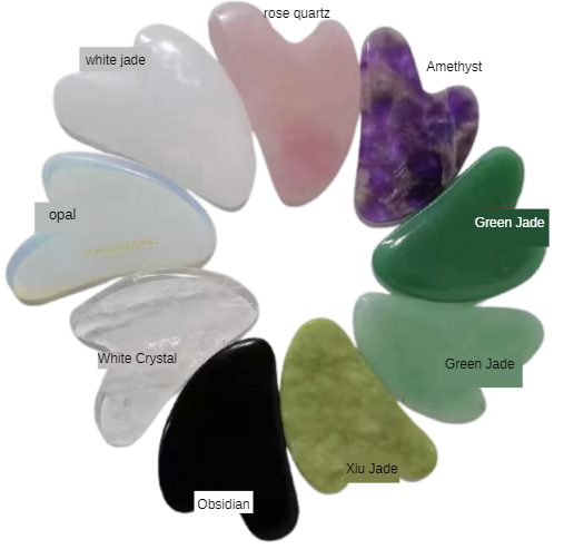 Bulk Cheap gold high qualoty gua sha rose quartz jade derma stone face roller jade roller