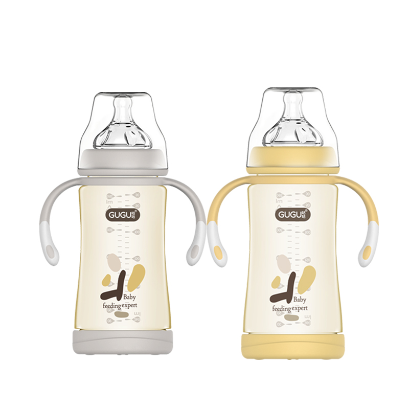 Safe plastic BPA free anti-colic feeding baby bottle upside PPSU baby feeding milk bottles