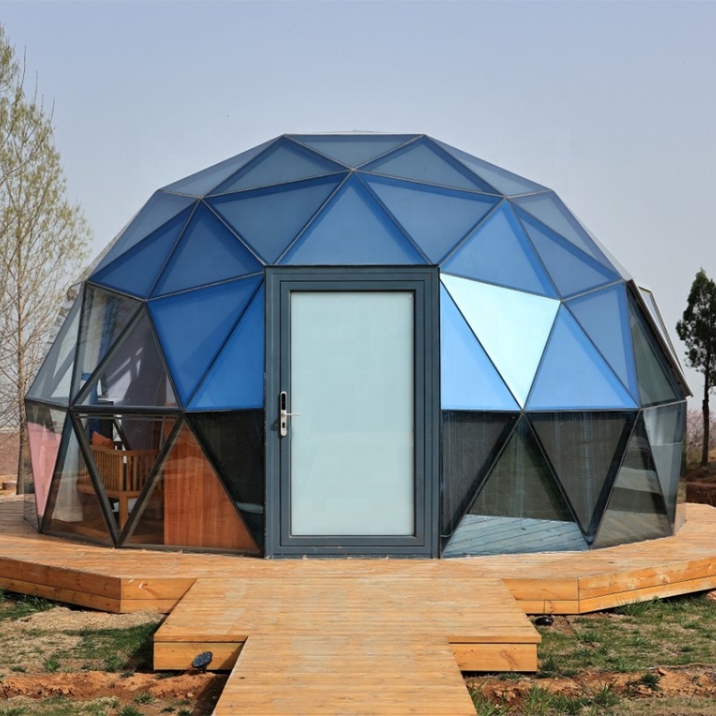 Роскошная стеклянная палатка для дома Igloo, геодезический купол с ванной
