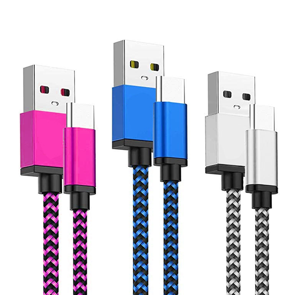Amazon hot selling Premium Usb Cable 2.1A Nylon Braided Fast Charging Usb Data Cable Mobile Phone Charger Cable for Iphone