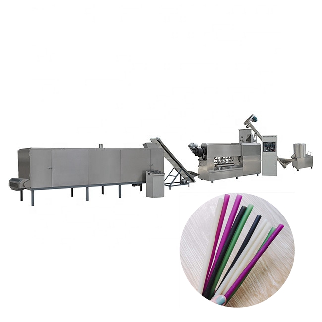 Edible rice making drinking straw machine