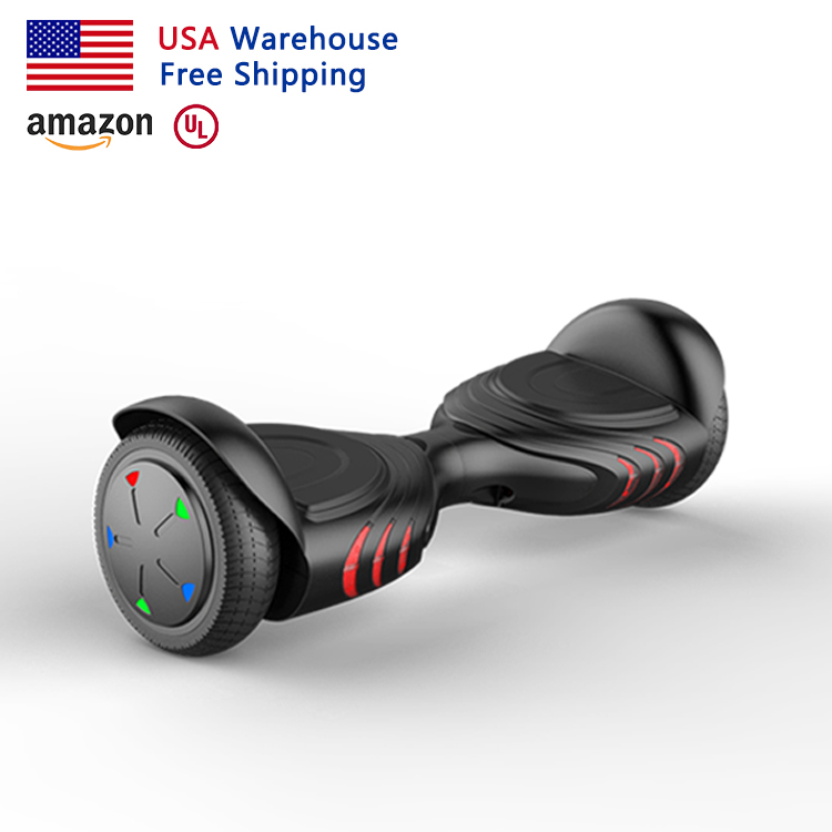 Бесплатная доставка Amazon UL USA Warehouse Bluetooth 6,5 дюйма черный детский дешевый двухколесный балансировочный Электрический Скутер Ховерборд