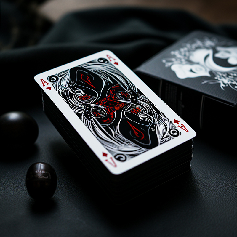 Custom Design PVC Plastic Poker Deck Front And Back Printing Logo Black And Gold Waterproof Sublimation Playing Cards With Box