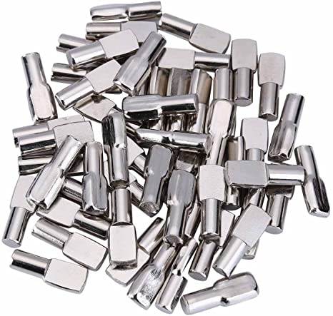 120 Packs Shelf Pins 5mm Shelf Support Pegs Spoon Shape Cabinet Furniture