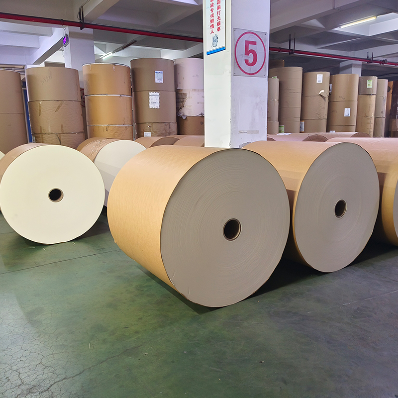 Carton paper Cup Roll Pe Pla Coated Water-spray Cupstock Bamboo Kraft paper Roll Raw Material For paper Cup Bottom Roll