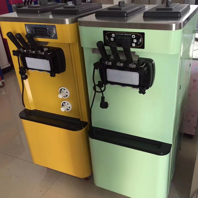 New 3 Flavor Ice Cream Machine for Home Use Retail for Soft Hard Yogurt Ice Cream Powder with Compressor Motor Core Components