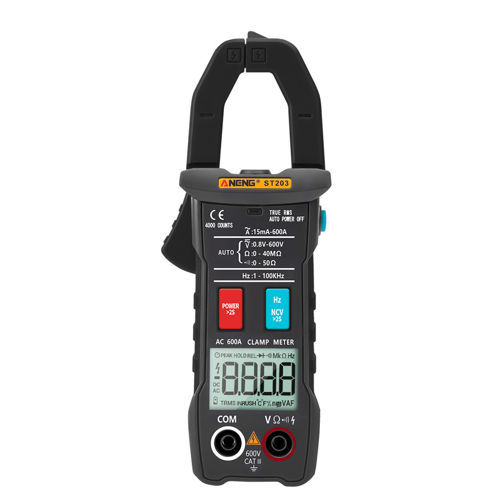 ANENG ST203 Electric Digital Clamp Meter DC/AC Professional Multimeter Current Clamp Intelligent Automatic Voltage Tester Tool