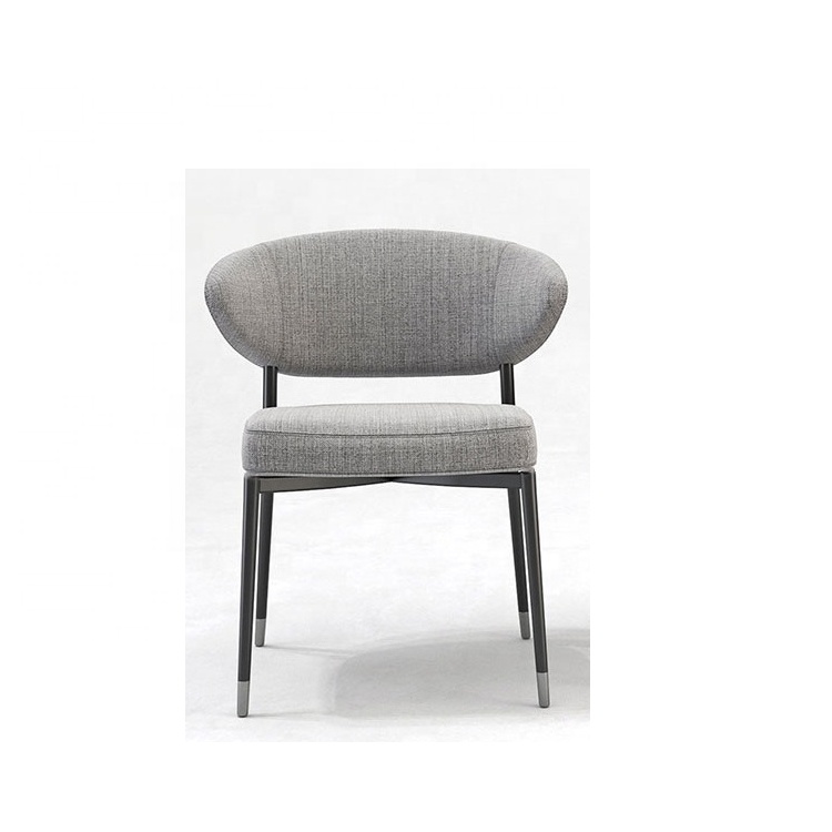 Customizable High Quality Metal Leg Pu Leather Home Cafe upholstered dining luxury dining leather chairs