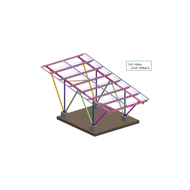Steel structure car parking ground parking lot solar carport
