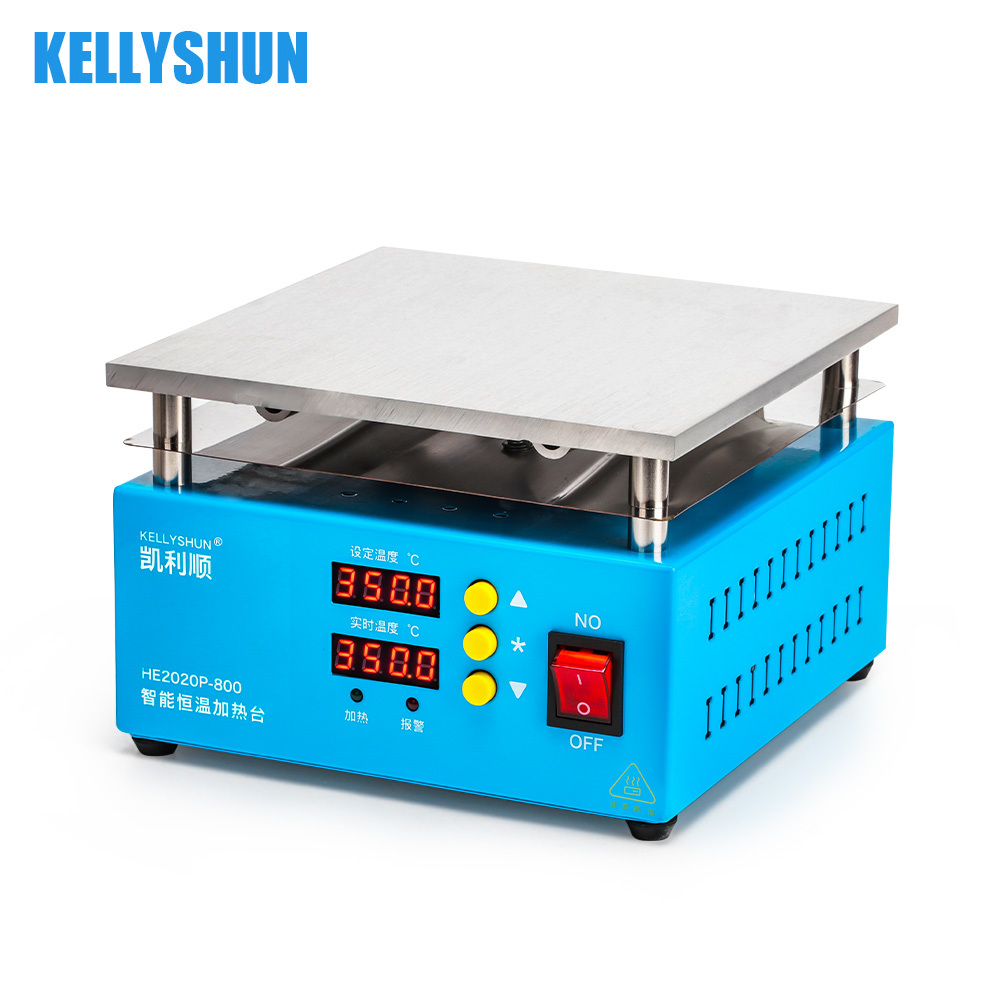 KELLYSHUN Intelligent Temperature Control Electric Heat Plate 200x200mm 800W Multifunction Aluminum Heating Table