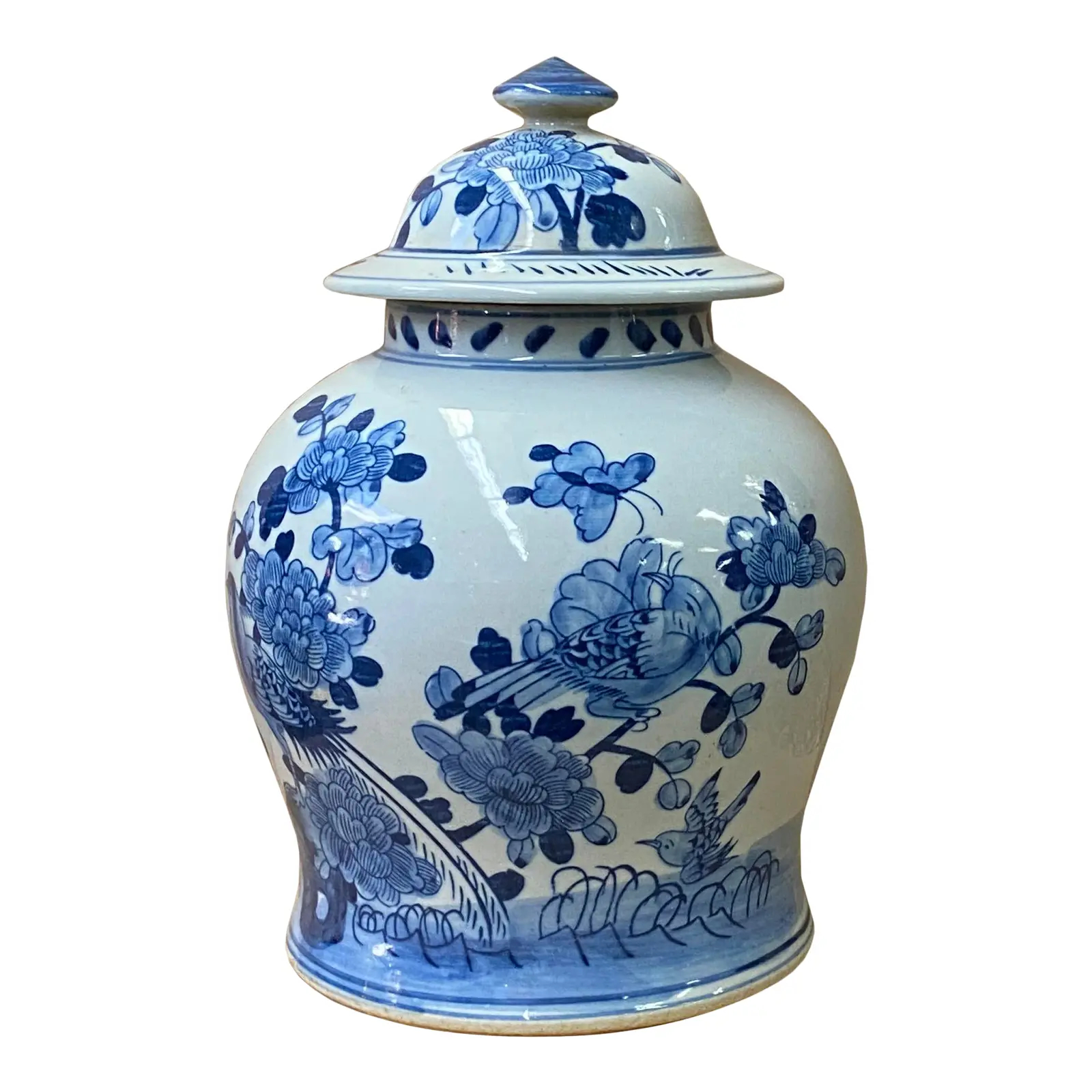 Jingdezhen синий и белый керамический имбирный кувшин для украшения дома-красивый предмет декора для любой комнаты