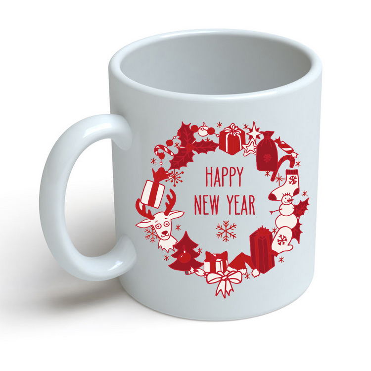 Christmas Mug 11 oz Creative Coffee Cup Breakfast Milk Cup Festival Gift Cup Sublimation Mug Supplier Mugs with Custom Logo