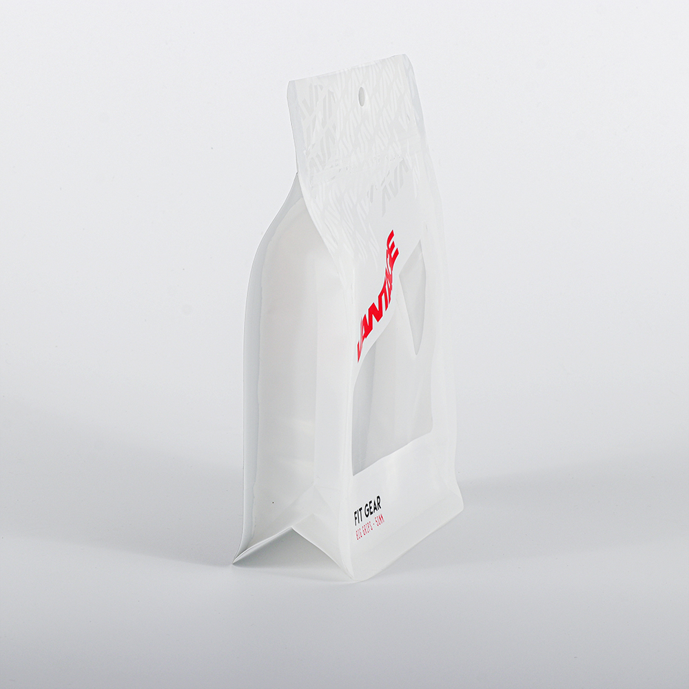 Flat bottom bag logo heat on plastic bag/compostable bag pet for dish cleaning sponge packaging