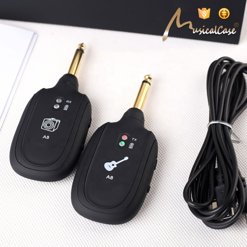 OEM беспроводные гитарные передатчики A8 UHF, беспроводная система для электрогитары, бас