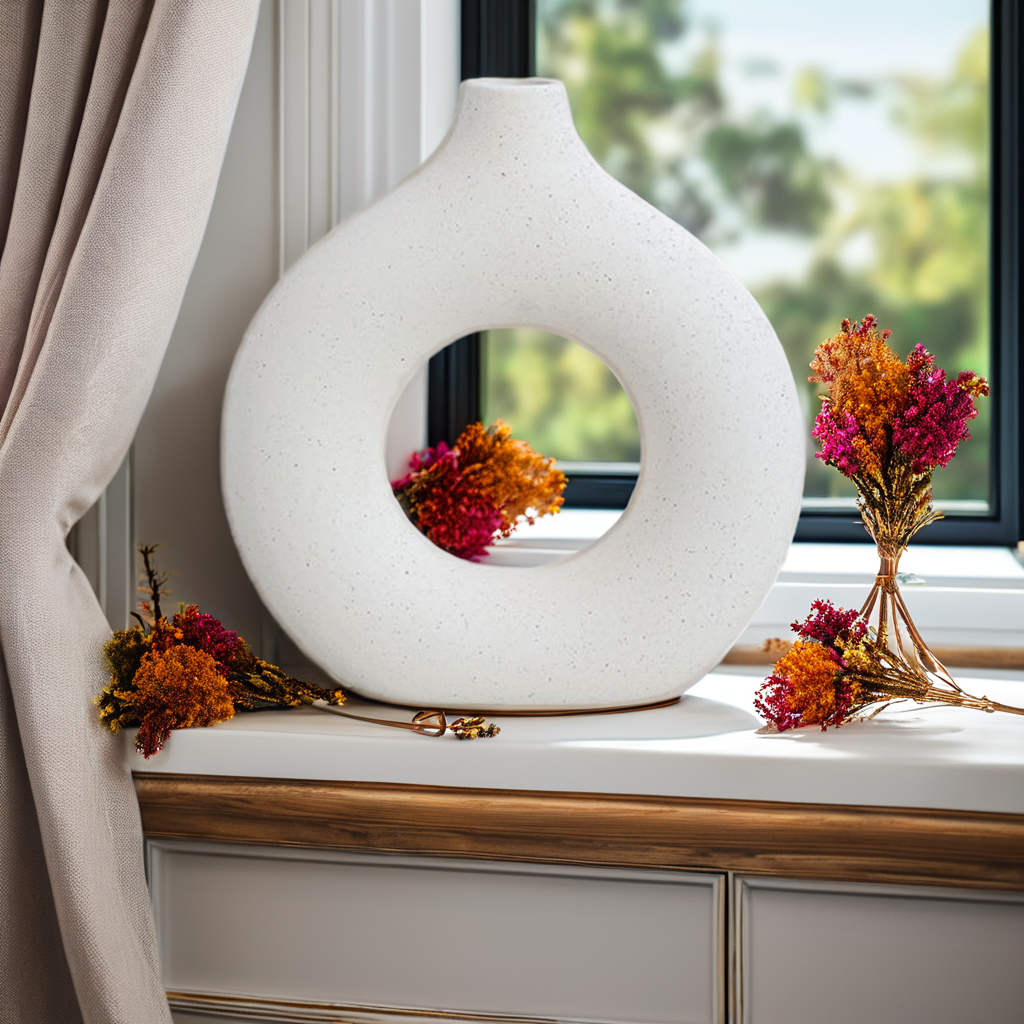 Ceramic Decorative Porcelain Vase for Displaying near Windows