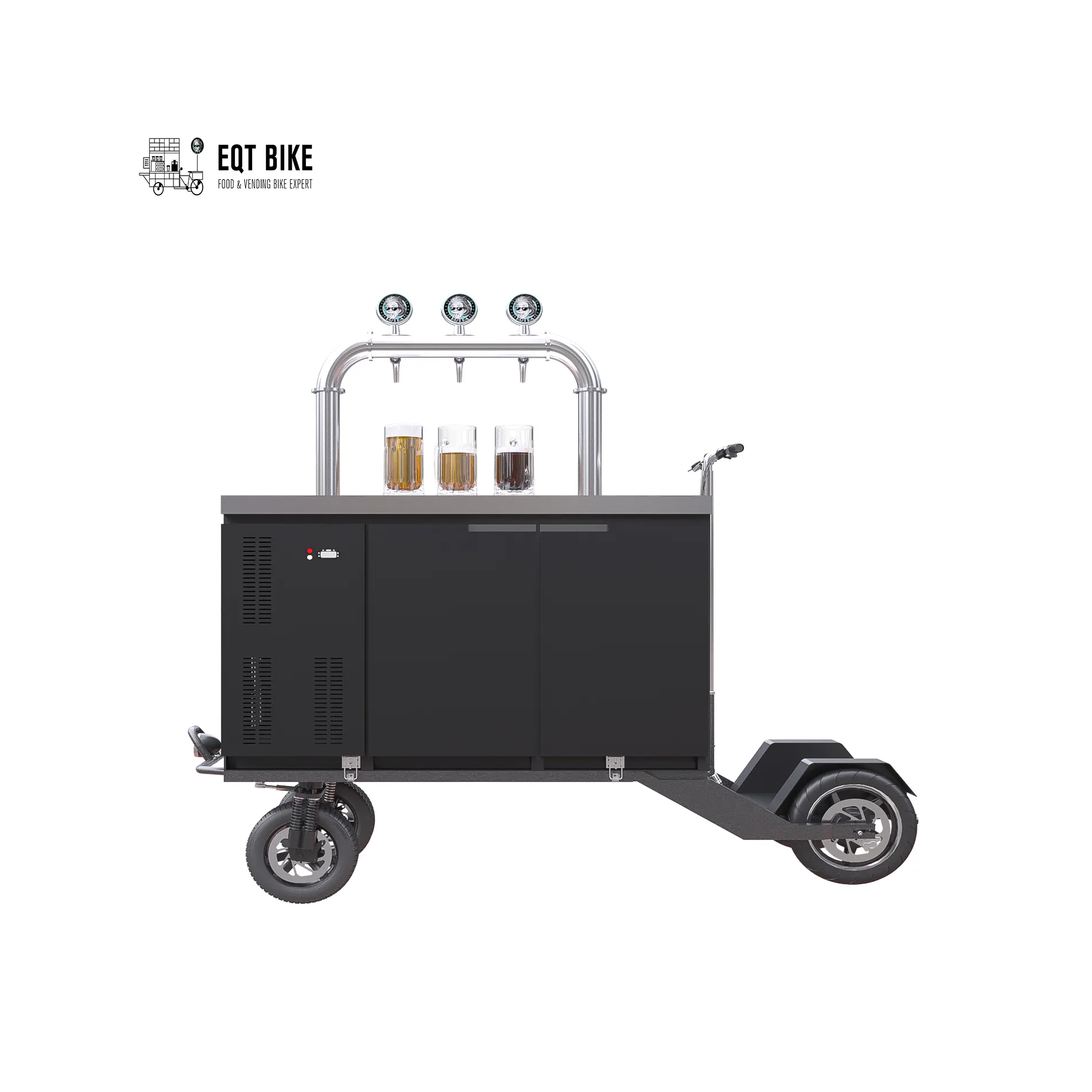EQT 2021 Passengers Tandem Electric Beer Bike Mobile Bar Beer Party Bike Scooter
