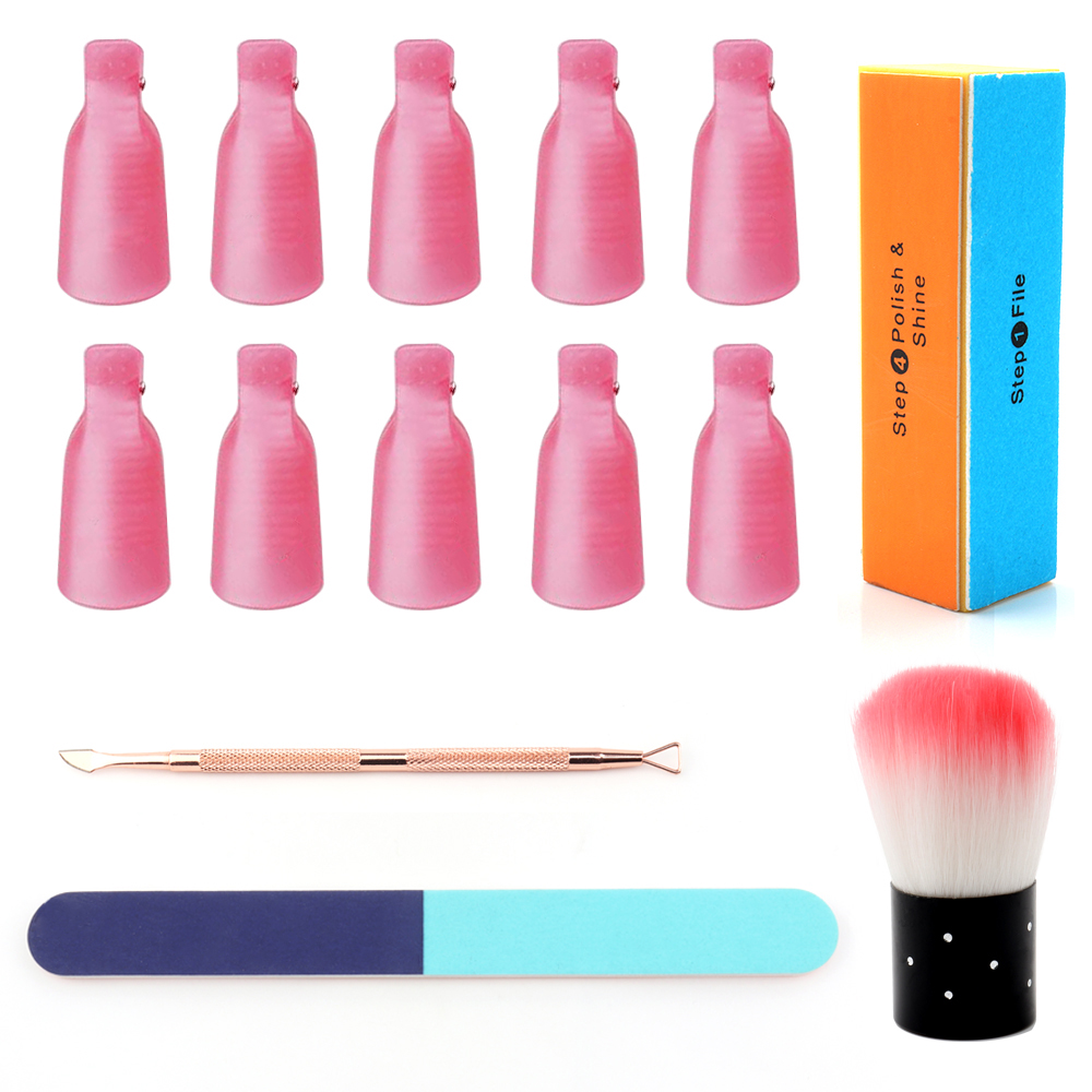 Amazon false acrylic nail remove tool set plastic nail beaty care manicure remove kit