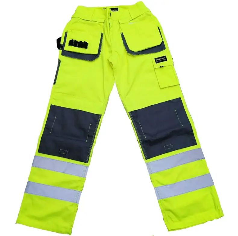 Reflective Safety Pants Custom Hi-Vis Industrial Construction Safety Reflective Cargo Pants