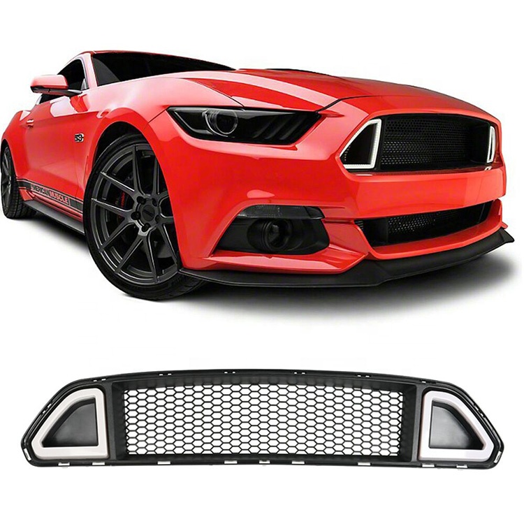 Со светодиодной подсветкой DRL гриль для Mustang 15-17