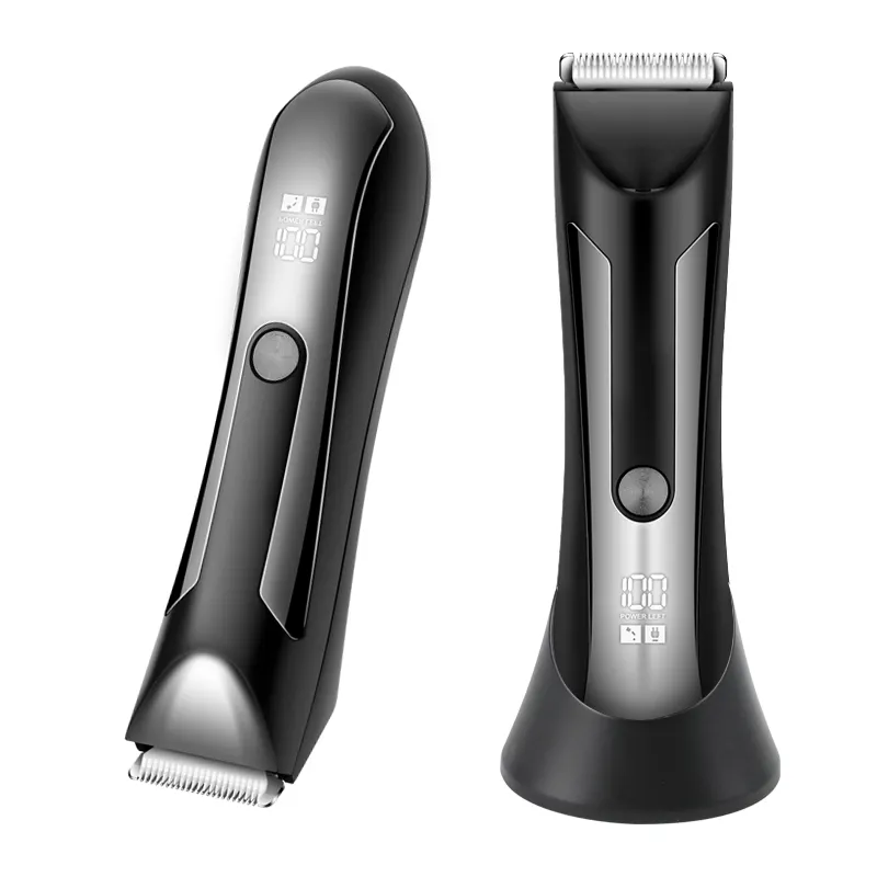 Wholesale Replaceable Ceramic Blade Heads Waterproof Wet/Dry Body Hair Trimmer for Men